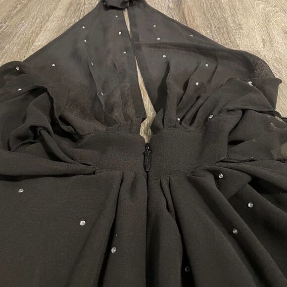 NWT Topshop Crystal Embellished Halter Jumpsuit - Size: 4 - Picture 11 of 16